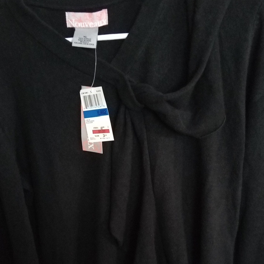 Nouveaux Black Knot Neck Sweater